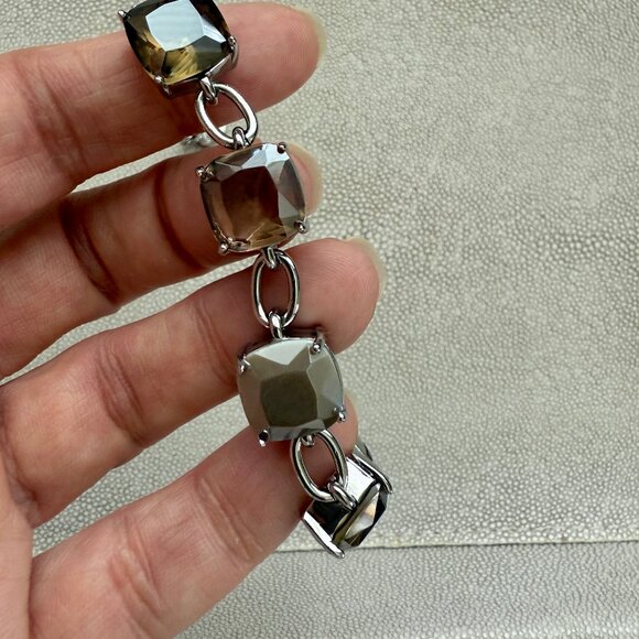 Dyrberg/Kern Ladonia faceted pillow cut crystal glass bracelet - Picture 10 of 10